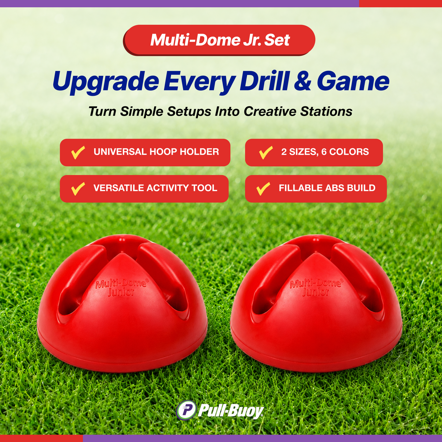 Multi-Domes "Juniors" Activity Set – Kids Obstacle Course , Ultimate Versatile Training & Game Markers (Set of 6)
