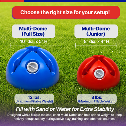Multi-Domes "Juniors" Activity Set – Kids Obstacle Course , Ultimate Versatile Training & Game Markers (Set of 6)