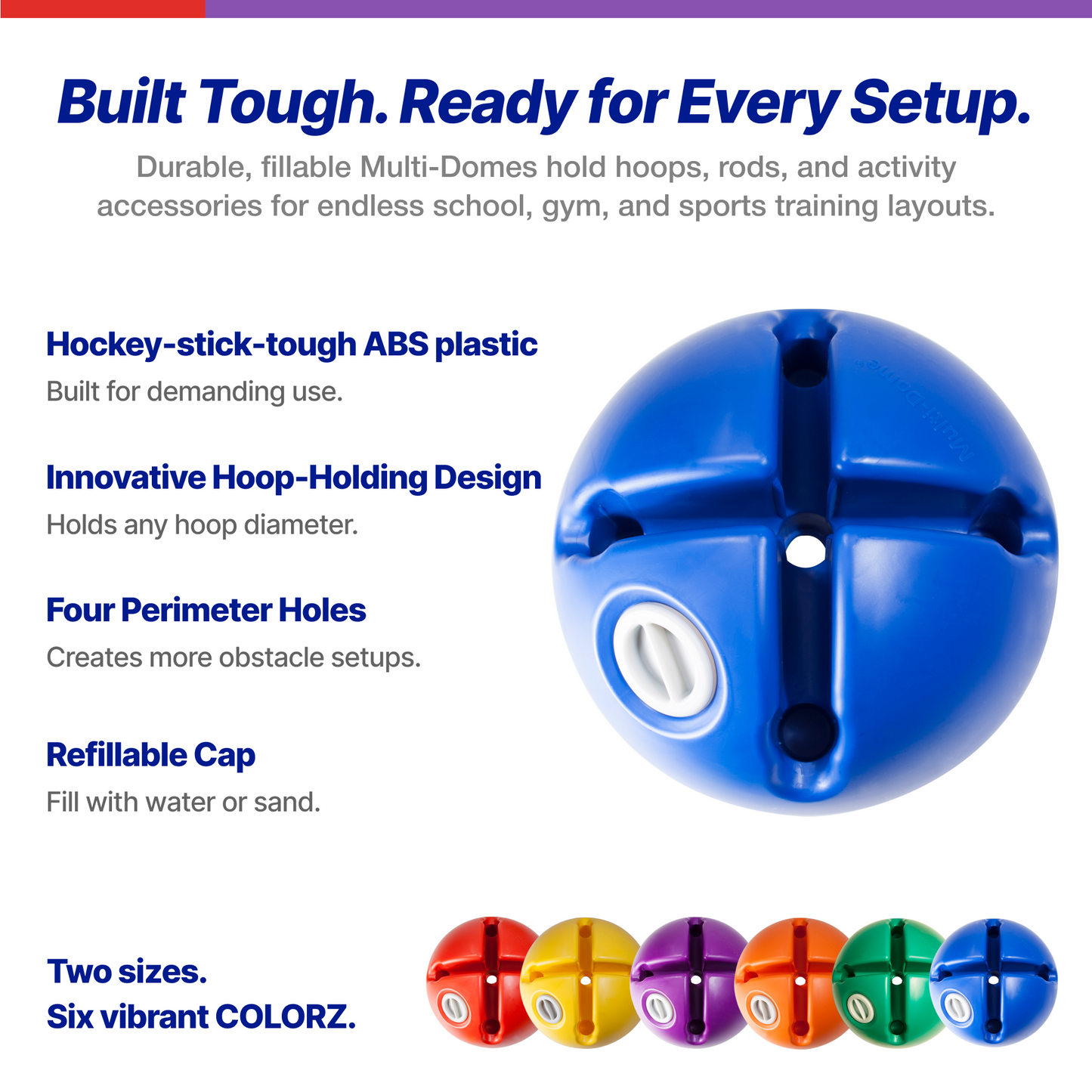 Multi-Domes "Juniors" Activity Set – Kids Obstacle Course , Ultimate Versatile Training & Game Markers (Set of 6)