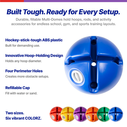 Multi-Domes "Juniors" Activity Set – Kids Obstacle Course , Ultimate Versatile Training & Game Markers (Set of 6)
