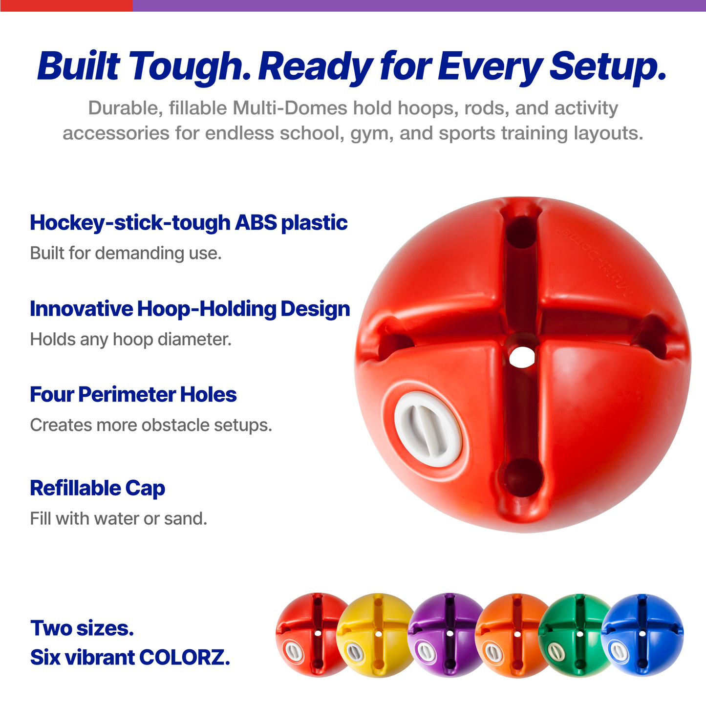 Multi-Domes Activity Set – Kids Obstacle Course, Ultimate Versatile Training & Game Markers (Set of 6)