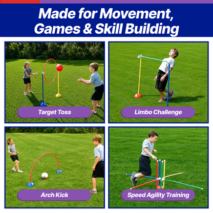 Multi-Domes Activity Set – Kids Obstacle Course, Ultimate Versatile Training & Game Markers (Set of 6)