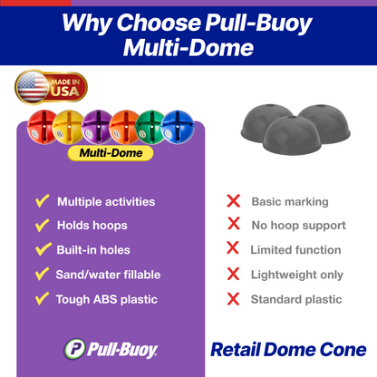 Multi-Domes Activity Set – Kids Obstacle Course, Ultimate Versatile Training & Game Markers (Set of 6)