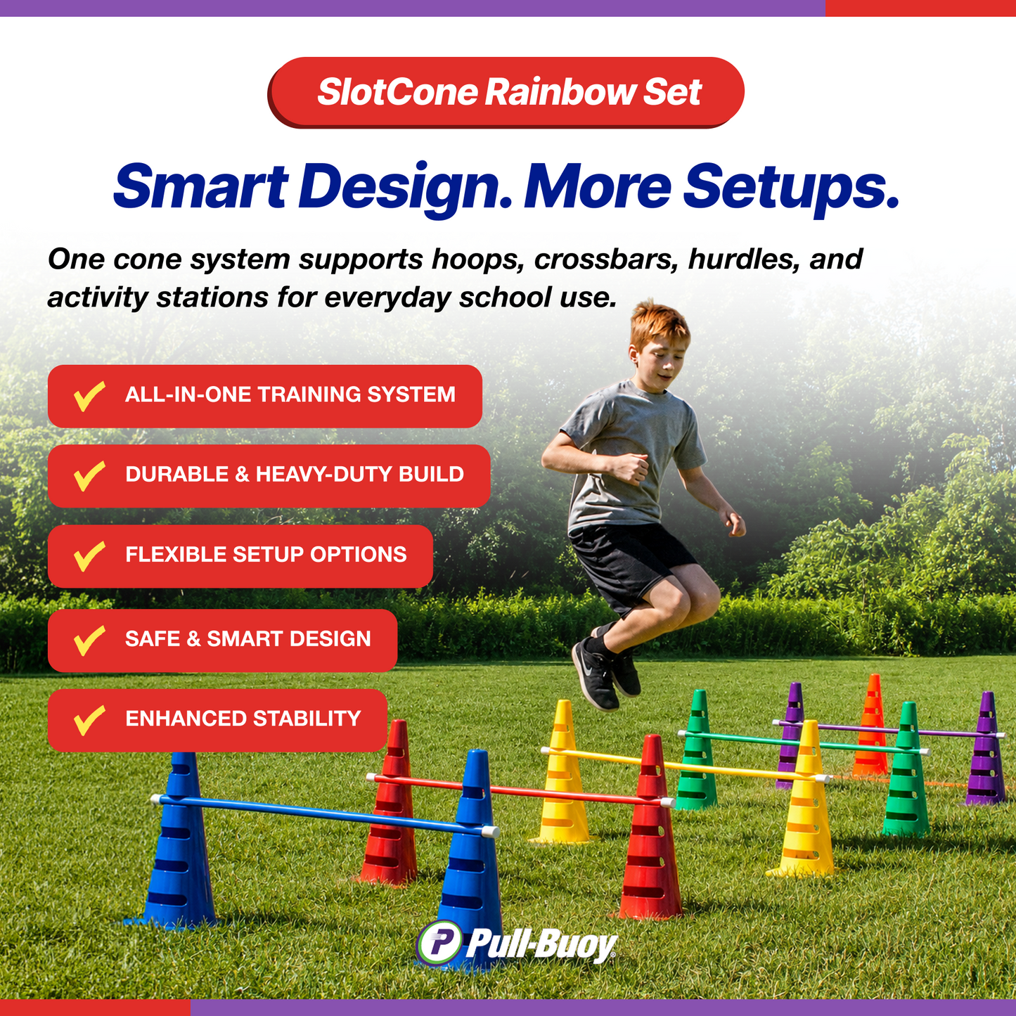 SlotCones Multi-Use Agility Cones for School PE Programs
