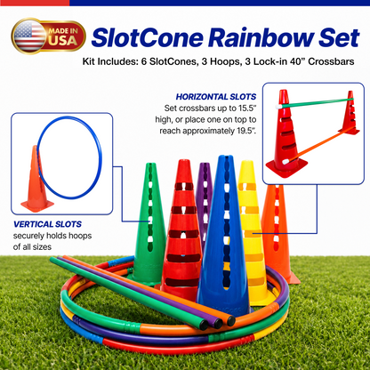 SlotCones Multi-Use Agility Cones for School PE Programs