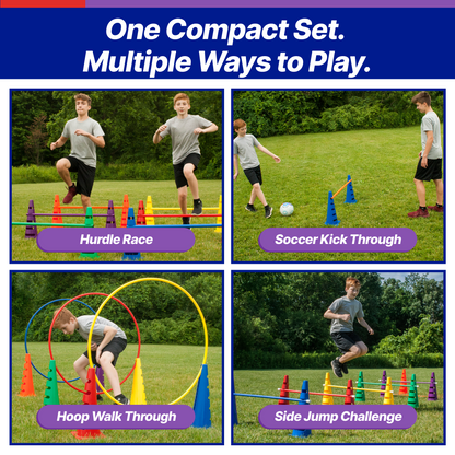 SlotCones Multi-Use Agility Cones for School PE Programs
