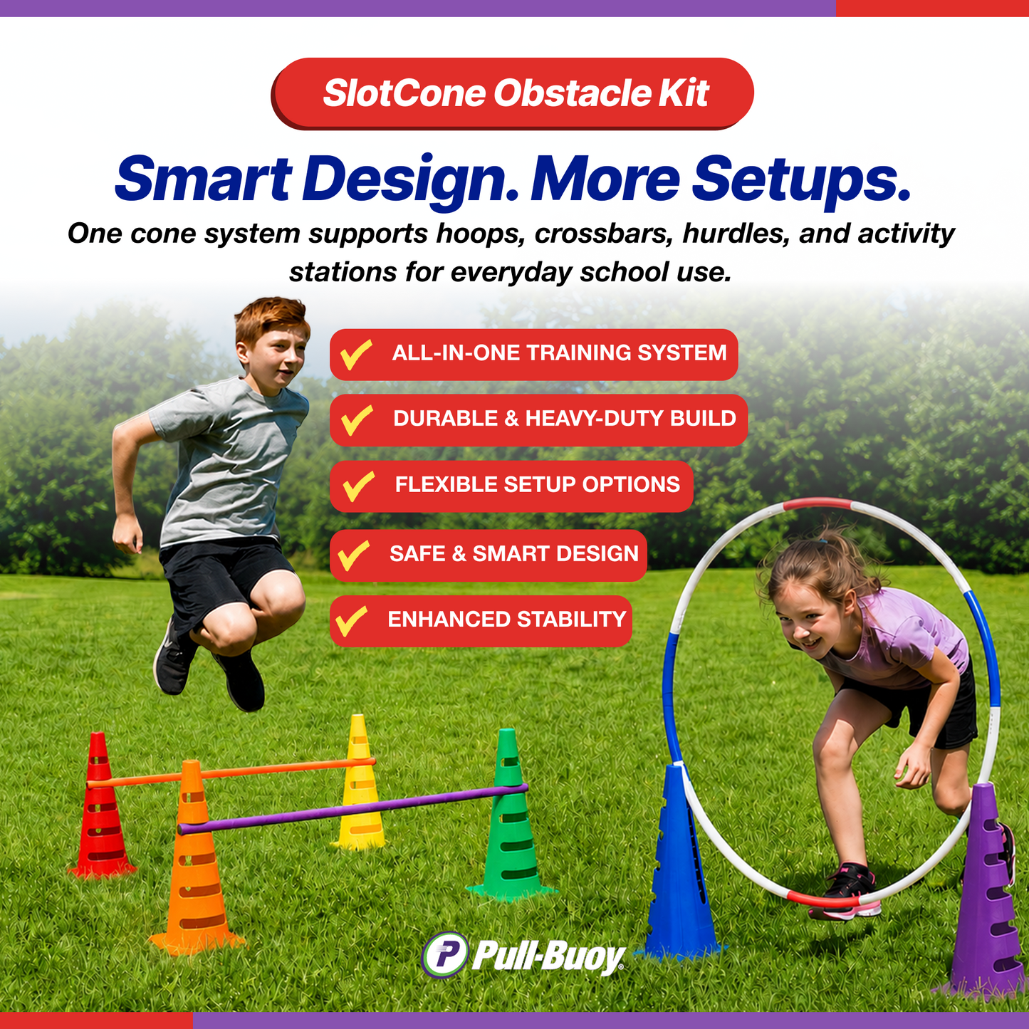 SlotCones Multi-Use Agility Cones for School PE Programs