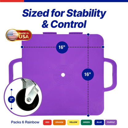 Connect-A-Scooters Board – Interlocking Team Scooter for Group Play & PE Activities