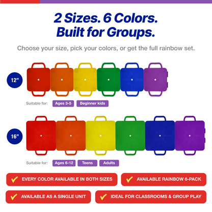 Connect-A-Scooters Board – Interlocking Team Scooter for Group Play & PE Activities