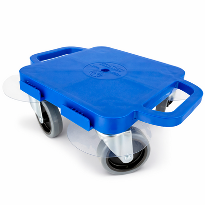 PullBuoy All-Surface Connect-A-Scooter Board for Kids – Indoor & Outdoor PE Gym Scooter, 4" Rubber Wheels, 12" & 16", Set of 6