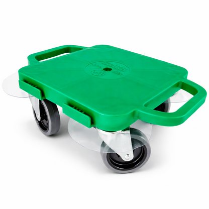 PullBuoy All-Surface Connect-A-Scooter Board for Kids – Indoor & Outdoor PE Gym Scooter, 4" Rubber Wheels, 12" & 16", Set of 6