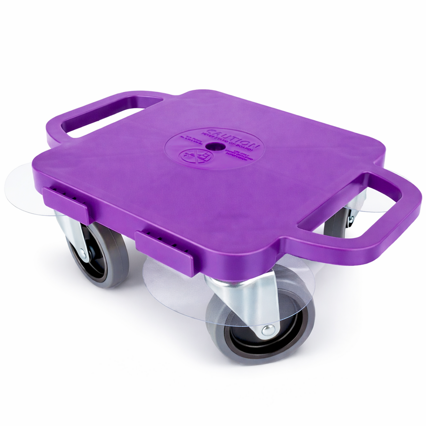 PullBuoy All-Surface Connect-A-Scooter Board for Kids – Indoor & Outdoor PE Gym Scooter, 4" Rubber Wheels, 12" & 16", Set of 6