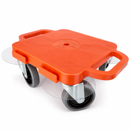PullBuoy All-Surface Connect-A-Scooter Board for Kids – Indoor & Outdoor PE Gym Scooter, 4" Rubber Wheels, 12" & 16", Set of 6