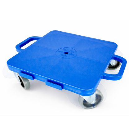 PullBuoy All-Surface Connect-A-Scooter Board for Kids – Indoor & Outdoor PE Gym Scooter, 4" Rubber Wheels, 12" & 16", Set of 6