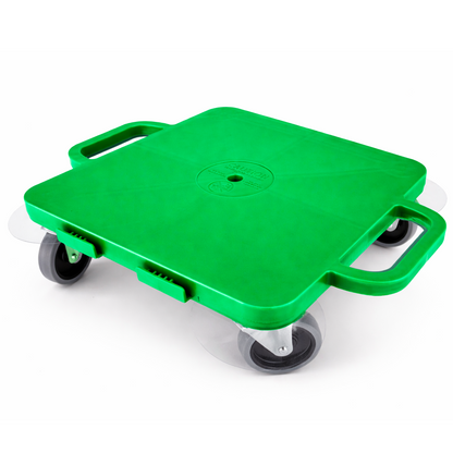 PullBuoy All-Surface Connect-A-Scooter Board for Kids – Indoor & Outdoor PE Gym Scooter, 4" Rubber Wheels, 12" & 16", Set of 6