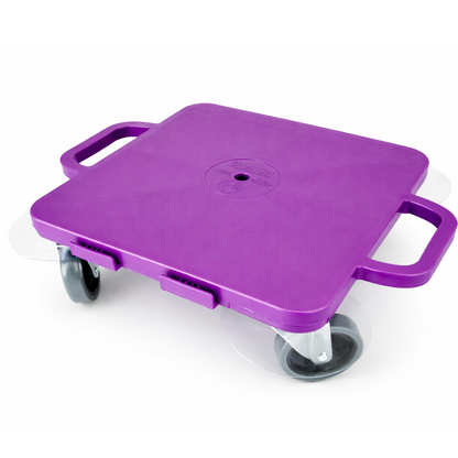 PullBuoy All-Surface Connect-A-Scooter Board for Kids – Indoor & Outdoor PE Gym Scooter, 4" Rubber Wheels, 12" & 16", Set of 6