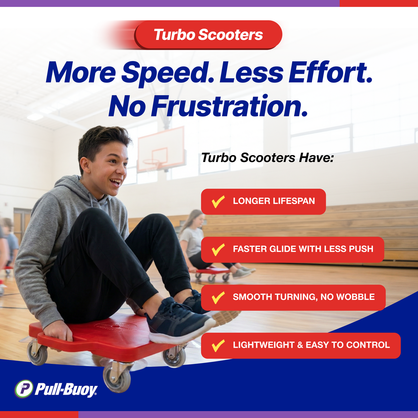 Turbo Scooter-Premium Scooter Board for Kids-Indoor & Outdoor Fun with 4" Inline Wheels