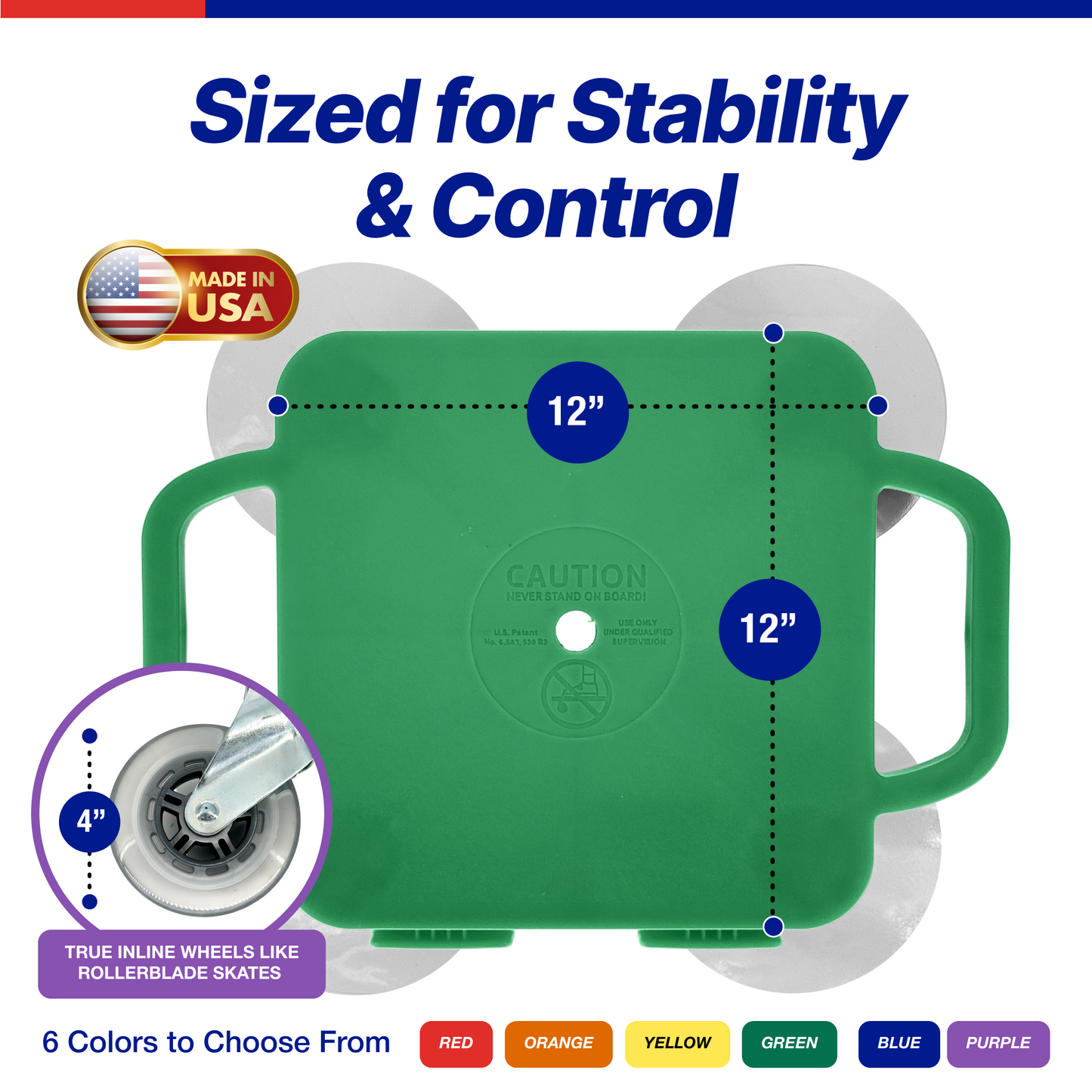 Turbo Scooter-Premium Scooter Board for Kids-Indoor & Outdoor Fun with 4" Inline Wheels
