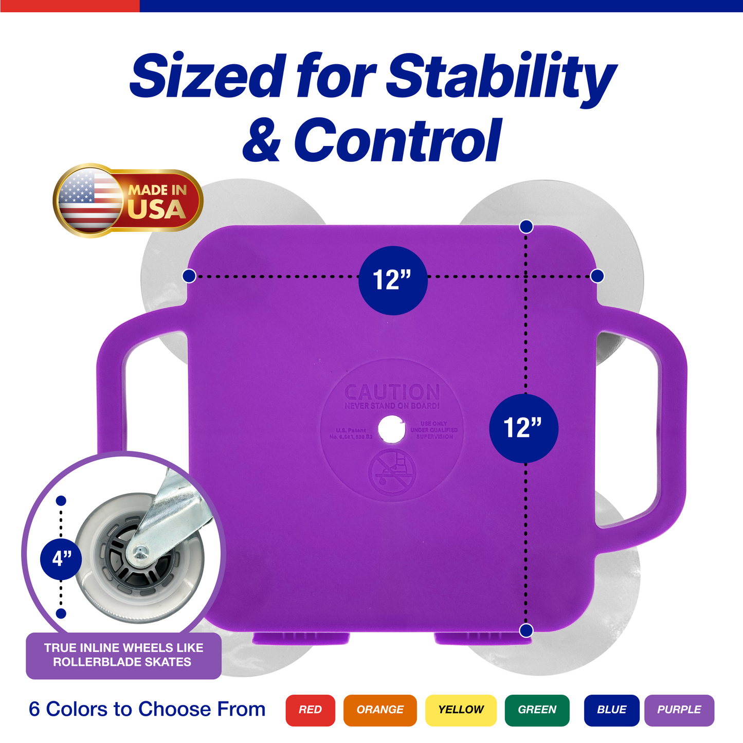 Turbo Scooter-Premium Scooter Board for Kids-Indoor & Outdoor Fun with 4" Inline Wheels