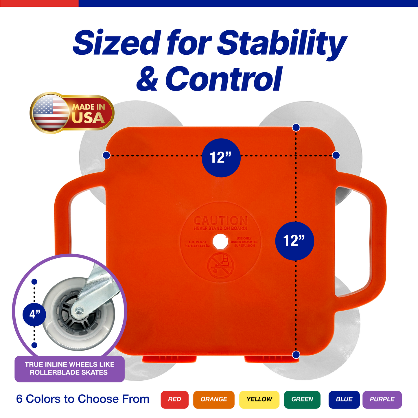 Turbo Scooter-Premium Scooter Board for Kids-Indoor & Outdoor Fun with 4" Inline Wheels