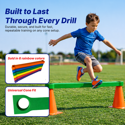 Pull-Buoy Cone Foam Crossbars Set – Soft Foam Agility Crossbars for Kids PE, Obstacle Courses & Training Drills