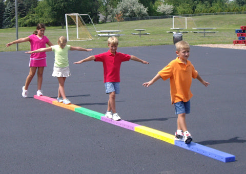 Create-A-Beam Kids Balance Beam Set, 18 Piece Gymnastics Training System, Foam Balance Beam PE Equipment with Activity Guide